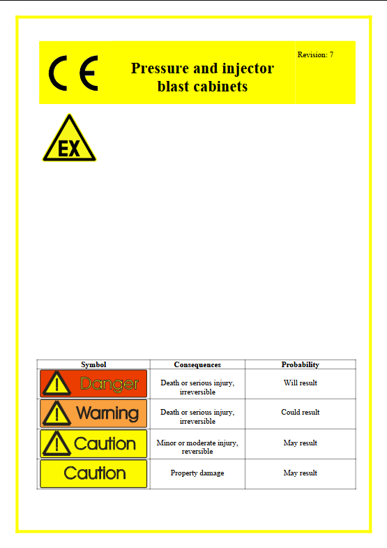 BNP 65 Blast Cabinet